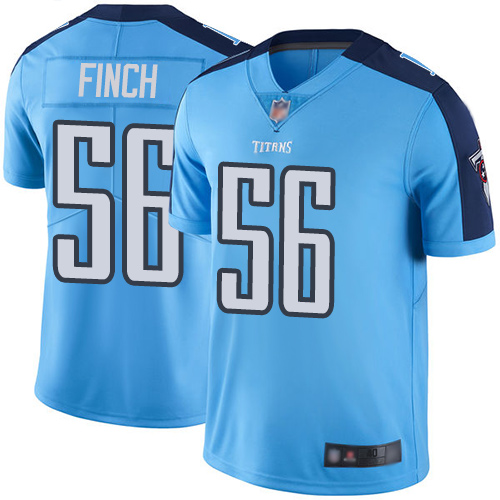 Tennessee Titans Limited Light Blue Men Sharif Finch Jersey NFL Football #56 Rush Vapor Untouchable